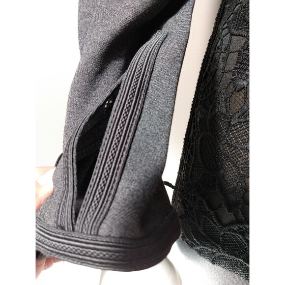 Torrid Military Style Heather Grey Tailored Fit Hidden Clasp Jacket Size 00 M/L - Picture 8 of 10